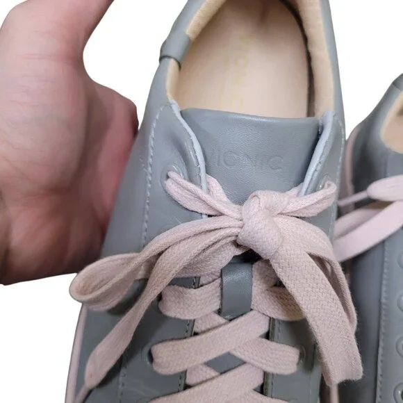 VIONIC Pro Mable Sneakers Leather Lace Up Comfort Gray Pink Women’s Size 11 - Picture 8 of 16